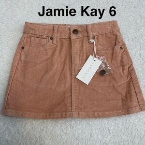 Jamie Kay girls peach color Corduroy Skirt size  6